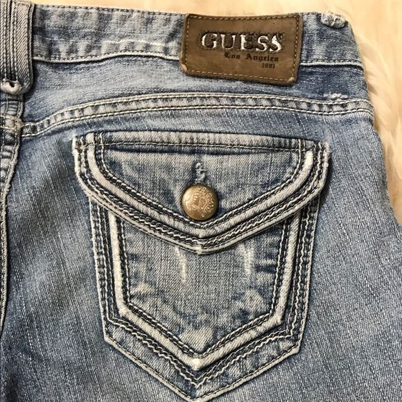 Guess Cut-Off Denim Shorts - Picture 5 of 9